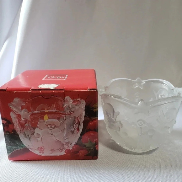 -Mikasa Holiday Lights Votive Tea Light Candle holder Angels Christmas - Picture 4 of 6